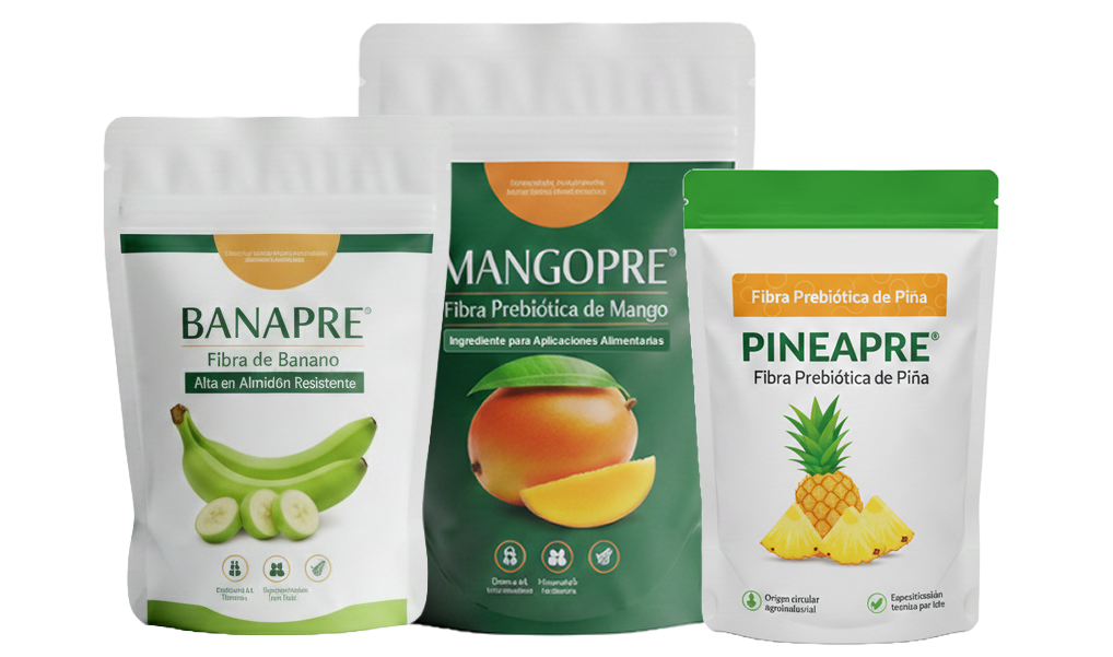 Fibras prebióticas Banapre Mangopre Pineapre